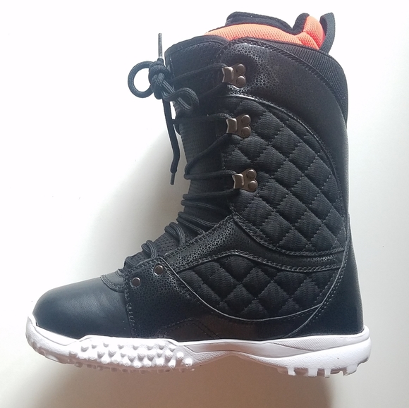 DC Snowboarding Black quilted boots Unisex size 7 - Picture 3 of 13
